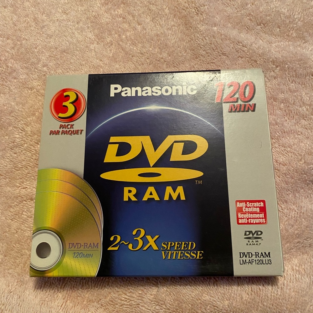 Panasonic DVD Ram 120 min (3 pack)